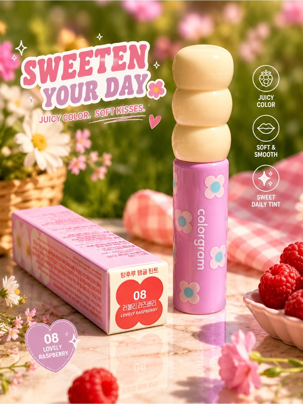 Lovely Raspberry Lip Balm & Gloss - 08 Raspberry